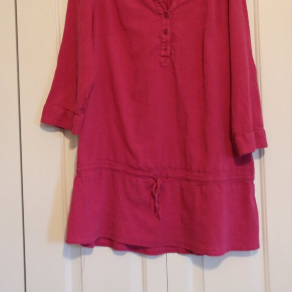 Lane Bryant Size 14-16 Lightweight Pink Gauzy Blouse V-Neck with Buttons Cotton - Picture 13 of 13